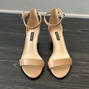 Nine West Pruce Ankle Strap Block Heel Sandals